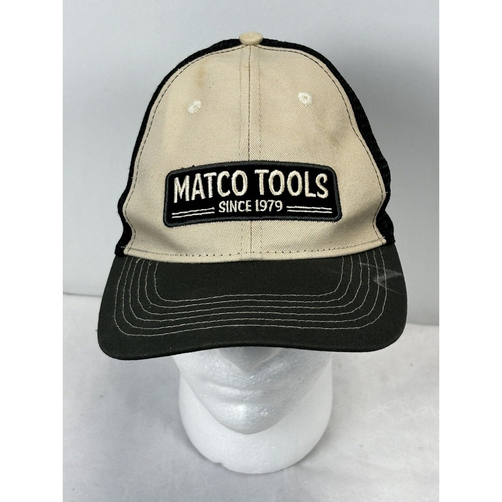Marco Tools SnapBack Mesh Trucker Hat Baseball Cap Black Tan READ